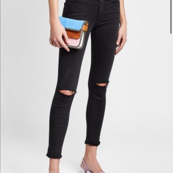 Frame Denim Le High Skinny Double Cropped Jeans - Picture 12 of 13